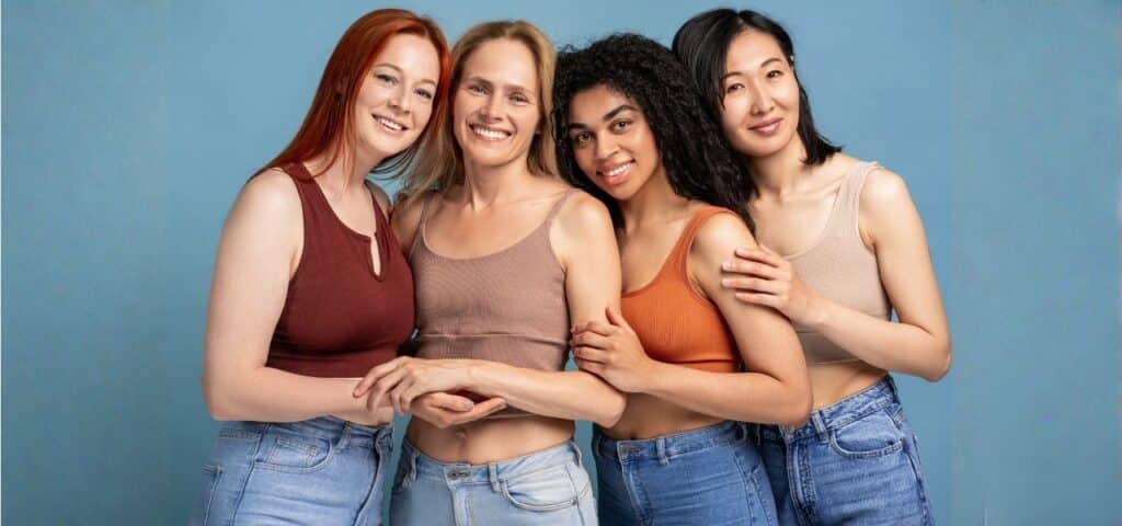 how to help someone with body dysmorphia -  ladies supporting each other